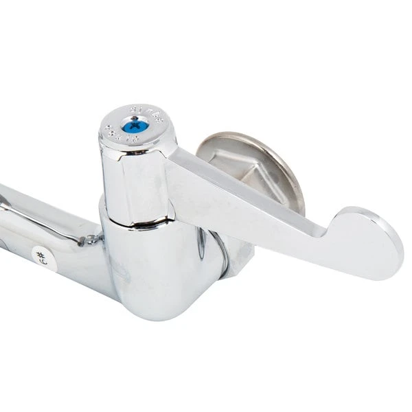 T&S Brass And Bronze Works Equip By T&S 5F-8WWB12 Wall Mounted Faucet With Adjustable 8" Centers, 12" Swing Spout, Laminar Flow Device, Cerama Cartridges, And Wrist Handles - Image 6