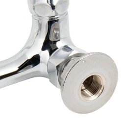 T&S Brass And Bronze Works T&S B-0231-CR-SC-F1 Wall Mounted Faucet With 8" Centers, 12" Swing Spout, 1 GPM Aerator, Cerama Cartridges And Lever Handles -Faucet Equipment Shop 1661683