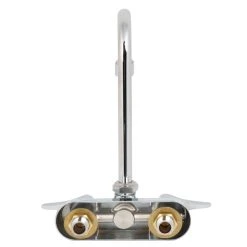 T&S Brass And Bronze Works T&S B-1146-V12-CR Wall Mounted Workboard Faucet With 5 3/4" Gooseneck Spout, 4" Centers, 1.2 GPM Aerator, Cerama Cartridges, And Lever Handles -Faucet Equipment Shop 1661825