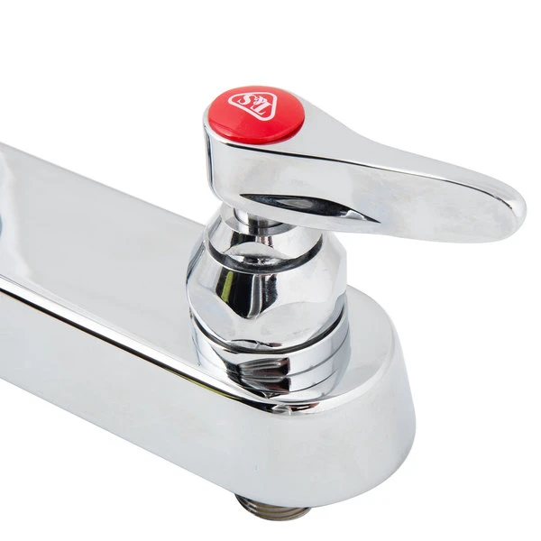 T&S Brass And Bronze Works T&S B-1194-QT-A22 Deck Mounted Workboard Faucet With 8" Centers, 8 13/16" Gooseneck Spout, 2.2 GPM Aerator, Eterna Cartridges, And Lever Handles - Image 6
