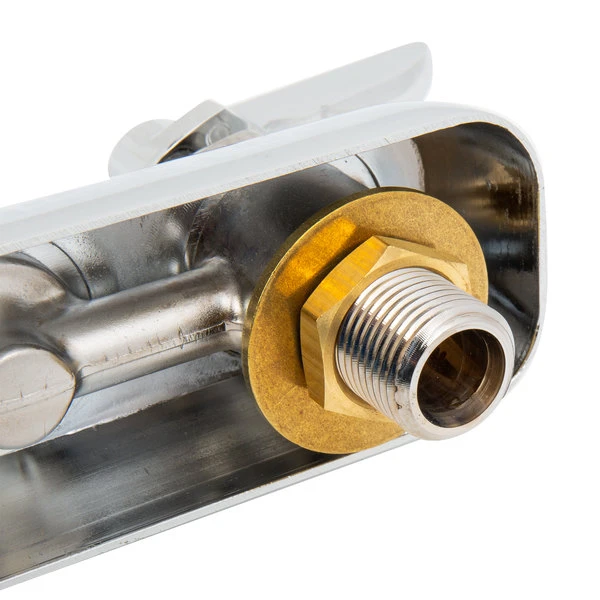 T&S Brass And Bronze Works T&S B-1115-132XN5QT Wall Mounted Workboard Faucet With 2 7/8" Gooseneck Spout, 4" Centers, .5 GPM Non-Aerated Spray Device, Eterna Cartridges, And Lever Handles - Image 5