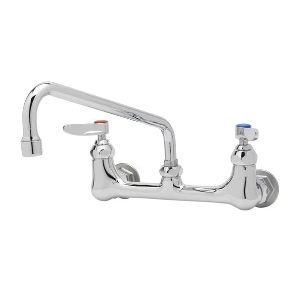 T&S Brass And Bronze Works T&S B-2342 Wall Mounted Faucet With 10" Swing Spout, 23.09 GPM Stream Regulator, 8" Adjustable Centers, And Lever Handles 3 T&S Brass And Bronze Works T&S B-2342 Wall Mounted Faucet With 10" Swing Spout, 23.09 GPM Stream Regulator, 8" Adjustable Centers, And Lever Handles