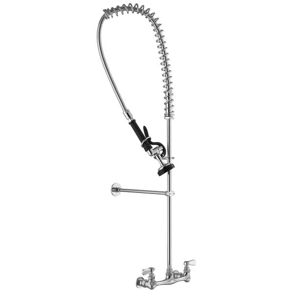 Assure Parts 1.15 GPM Chrome-Plated Wall-Mount Pre-Rinse Faucet With 8" Centers - Image 2