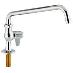 T&S Brass And Bronze Works Equip By T&S 5F-1SLX10A Deck Mounted Faucet With Single Base, 10 1/8" Swing Spout, 2.2 GPM Aerator, And Lever Handle