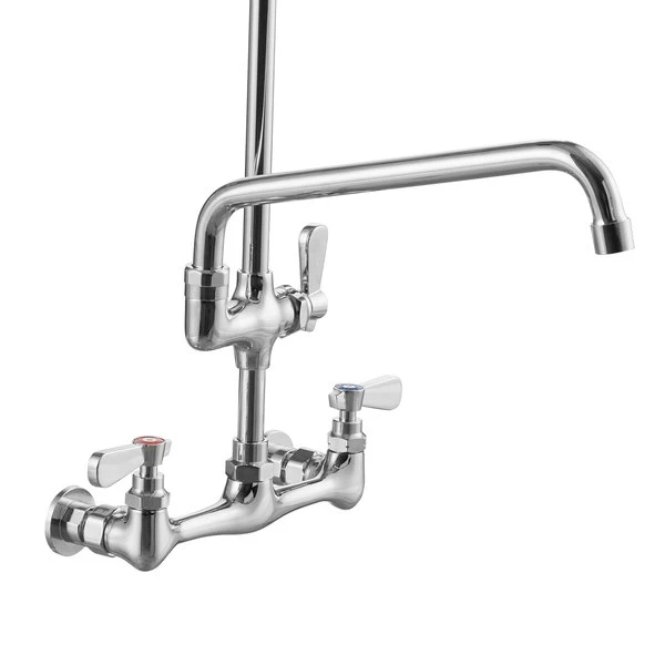 Assure Parts 1.15 GPM Wall-Mounted Pre-Rinse Assembly With 8" Centers And 12" Add On Faucet - Image 3