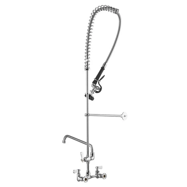 Assure Parts 1.15 GPM Wall-Mounted Pre-Rinse Assembly With 8" Centers And 12" Add On Faucet - Image 2