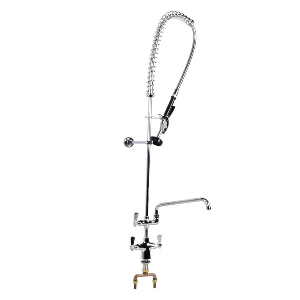 Assure Parts 1.15 GPM Deck Mount Pre-Rinse Faucet With 12" Low Lead Add-On Faucet And Single Base - Image 2