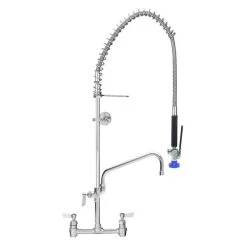 Fisher 48933 Wall Mount Pre-Rinse Faucet With 8" Centers, 16" Swing Nozzle, And 12" Wall Bracket