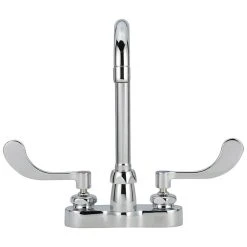Zurn Z812A4-XL AquaSpec Deck Mount Faucet With 4" Centers, 3 1/2" Gooseneck Spout (2.2 GPM), Ceramic Cartridge, And Wrist Handles