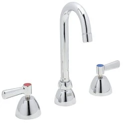 Zurn Z831A1-XL AquaSpec Deck Mount Faucet With Widespread Base, 3 1/2" Gooseneck Spout (2.2 GPM), And Ceramic Cartridge