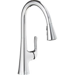 Elkay LKHA1041CR Harmony Deck Mount Chrome Kitchen Faucet With Pull-Down Spray Head And Forward Lever Handle