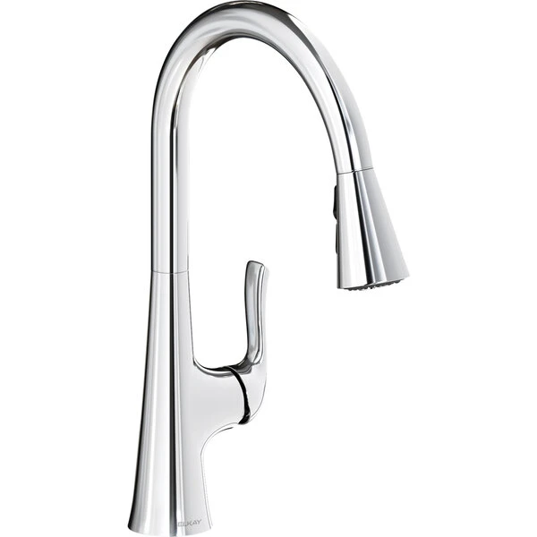 Elkay LKHA1041CR Harmony Deck Mount Chrome Kitchen Faucet With Pull-Down Spray Head And Forward Lever Handle