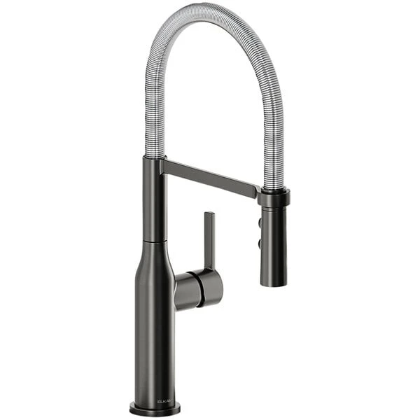 Elkay LKAV1061BKCR Avado Deck Mount Black And Chrome Kitchen Faucet With Semi-Professional Spout And Lever Handle