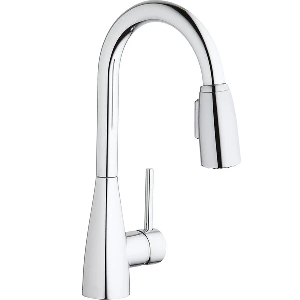 Elkay LKAV4032CR Avado Deck Mount Chrome Bar Faucet With Pull-Down Spray Head And Forward Lever Handle