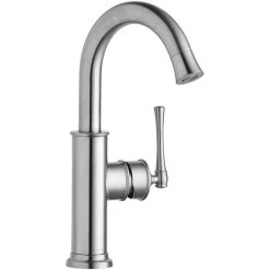 Elkay LKEC2012LS Explore Deck Mount Lustrous Steel Bar Faucet With Forward Lever Handle