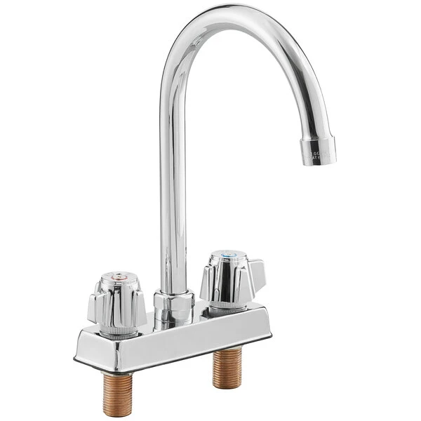 Regency Plumbing & Hardware Regency Deck Mount Faucet With 6" Swivel Gooseneck Spout And 4" Centers - Image 2