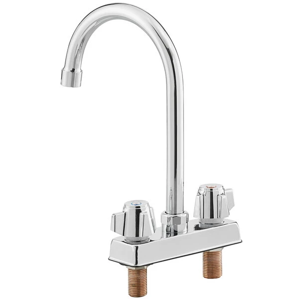 Regency Plumbing & Hardware Regency Deck Mount Faucet With 6" Swivel Gooseneck Spout And 4" Centers - Image 3