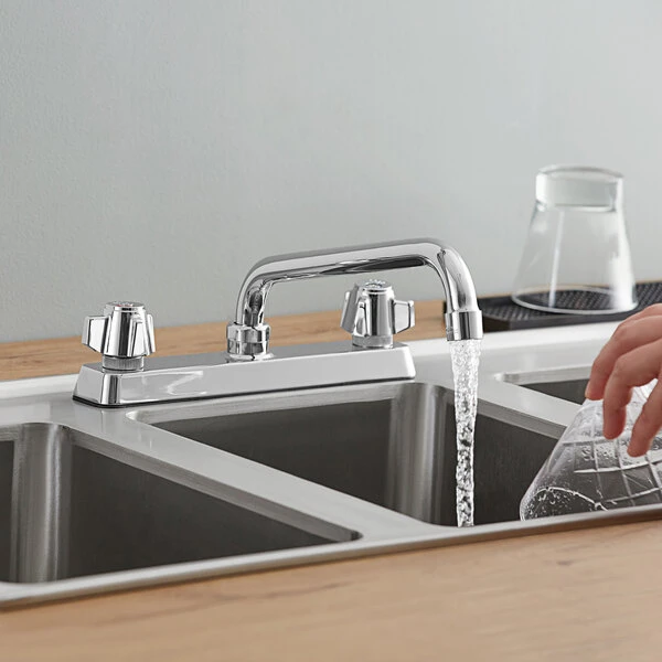 Regency Plumbing & Hardware Regency Deck Mount Faucet With 10" Swing Spout And 8" Centers