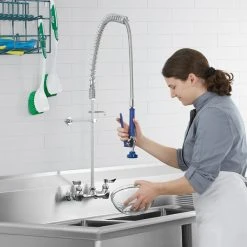 Waterloo 1.15 GPM Wall-Mounted Pre-Rinse Faucet With 8" Centers