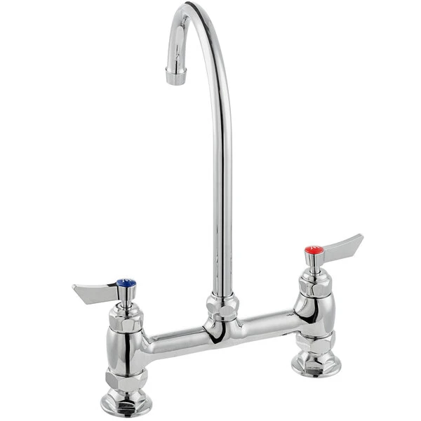 Waterloo Deck Mount Faucet With 8" Gooseneck Spout And 8" Centers - Image 3