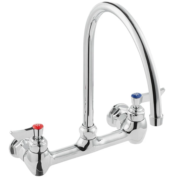Waterloo Wall Mount Faucet With 10" Gooseneck Spout And 8" Centers - Image 2