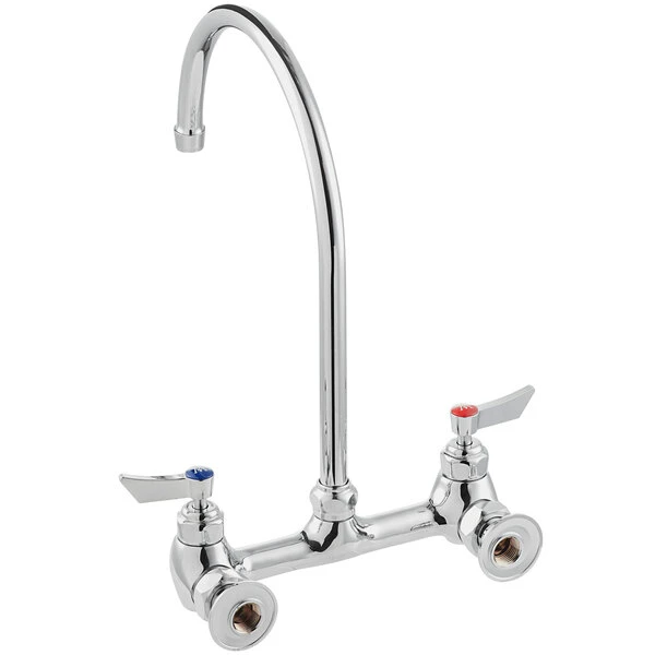 Waterloo Wall Mount Faucet With 10" Gooseneck Spout And 8" Centers - Image 3
