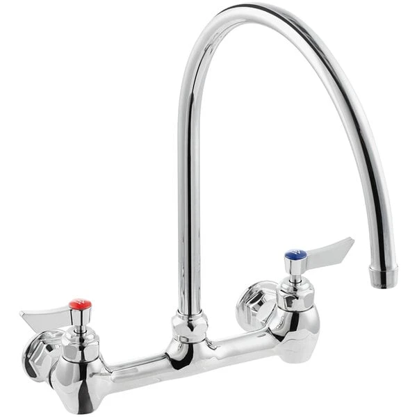 Waterloo Wall Mount Faucet With 12" Gooseneck Spout And 8" Centers - Image 2