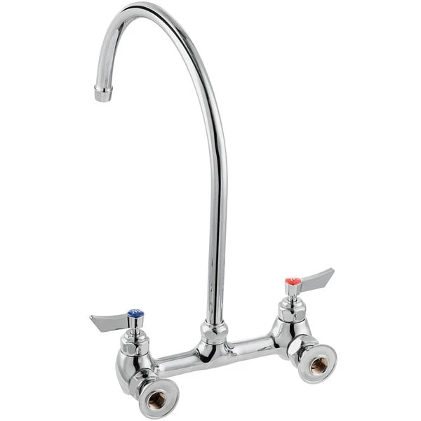 Waterloo Wall Mount Faucet With 12" Gooseneck Spout And 8" Centers - Image 3