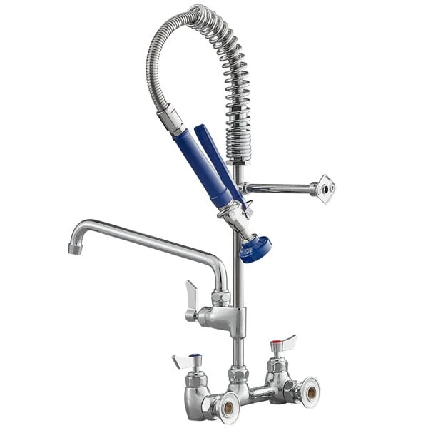 Waterloo 1.15 GPM Low Profile Wall-Mounted Pre-Rinse Faucet With 8" Centers And 12" Add-On Faucet - Image 3