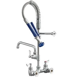 Waterloo 0.65 GPM Low Profile Wall-Mounted Pre-Rinse Faucet With 8" Centers And 8" Add-on Faucet 9 Waterloo 0.65 GPM Low Profile Wall-Mounted Pre-Rinse Faucet With 8" Centers And 8" Add-on Faucet -Faucet Equipment Shop 2206005