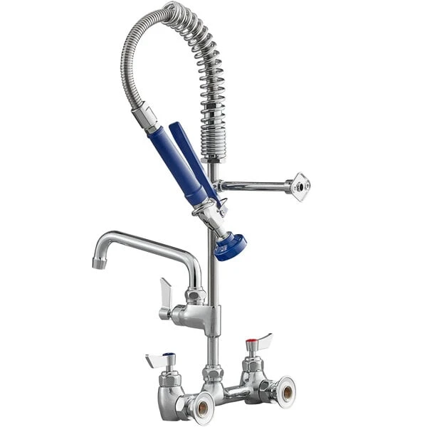 Waterloo 0.65 GPM Low Profile Wall-Mounted Pre-Rinse Faucet With 8" Centers And 8" Add-on Faucet 5 Waterloo 0.65 GPM Low Profile Wall-Mounted Pre-Rinse Faucet With 8" Centers And 8" Add-on Faucet - Image 3