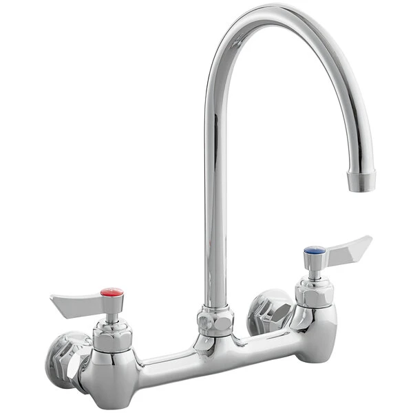 Waterloo Wall Mount Faucet With 8" Gooseneck Spout And 8" Centers - Image 2