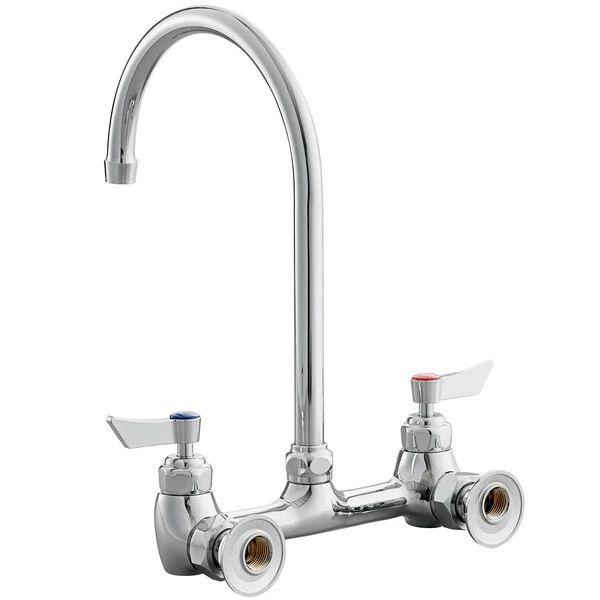 Waterloo Wall Mount Faucet With 8" Gooseneck Spout And 8" Centers - Image 3