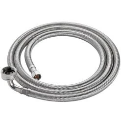 Assure Parts EF-DC-38CHBL-72 72" Stainless Steel Braided Dishwasher Connector With 3/8" Compression X 3/4" Garden Hose Elbow