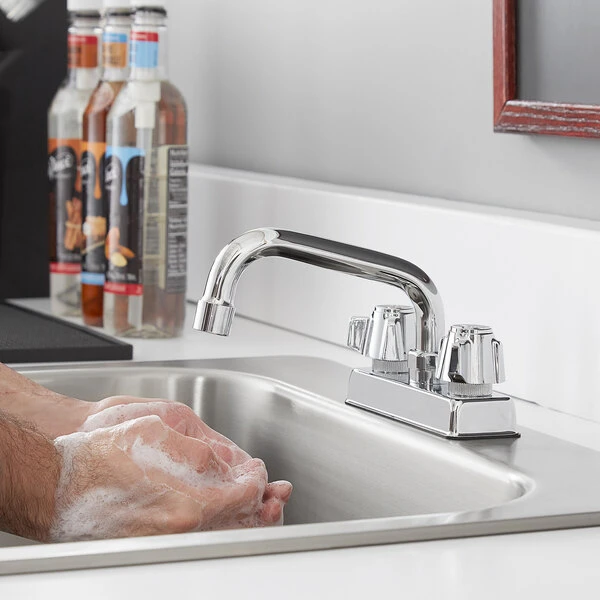 Regency Plumbing & Hardware Regency Deck Mount Faucet With 6" Swing Spout And 4" Centers - Image 5