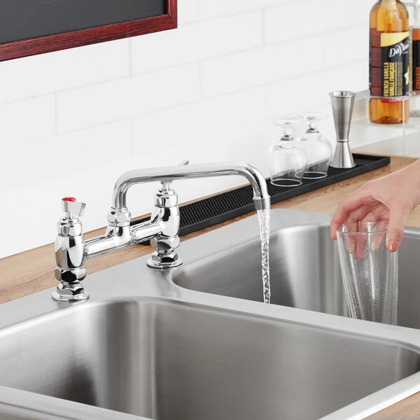 Waterloo Deck-Mounted Faucet With 8" Centers And 8" Swing Nozzle