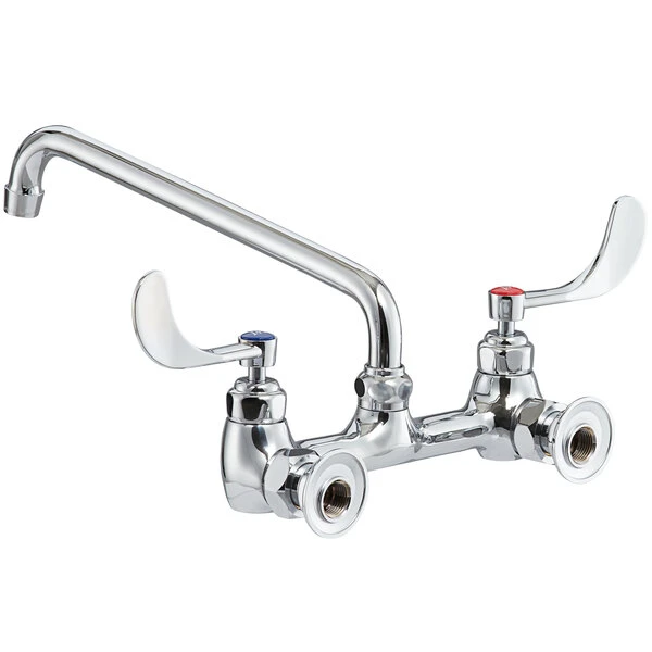 Waterloo Wall-Mounted Faucet With 8" Centers, 12" Swing Spout, And Wrist Handles - Image 3