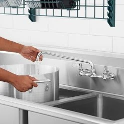 Regency Plumbing & Hardware Regency Wall Mount Faucet With 14" Swing Spout And 8" Centers