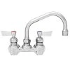 Fisher 3610 Backsplash Mounted Faucet With 4" Centers, 6" Swing Nozzle, 2.2 GPM Aerator, And Lever Handles 2 Fisher 3610 Backsplash Mounted Faucet With 4" Centers, 6" Swing Nozzle, 2.2 GPM Aerator, And Lever Handles -Faucet Equipment Shop 2249695