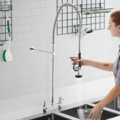 Regency Plumbing & Hardware Regency 1.15 GPM Deck Mount Pre-Rinse Faucet With 8" Centers