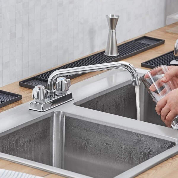 Regency Plumbing & Hardware Regency Deck Mount Faucet With 10" Swing Spout And 4" Centers