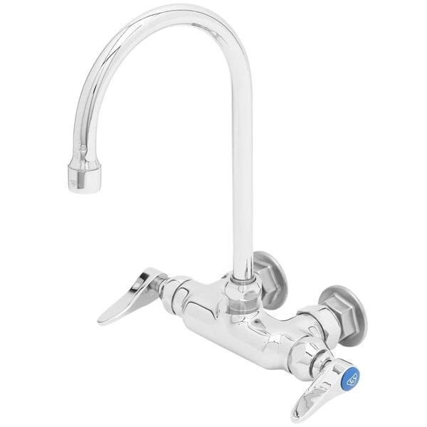 T&S Brass And Bronze Works T&S B-0346 Wall Mounted Pantry Faucet With 3 3/8" Adjustable Centers And 5 1/2" Swivel Gooseneck 3 T&S Brass And Bronze Works T&S B-0346 Wall Mounted Pantry Faucet With 3 3/8" Adjustable Centers And 5 1/2" Swivel Gooseneck