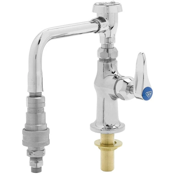 T&S Brass And Bronze Works T&S B-0205-CR-VB-QD Deck Mount Pantry Faucet With Swivel Nozzle, Vacuum Breaker, Cerama Cartridges, And Lever Handle