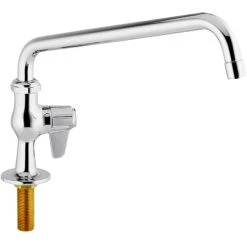 T&S Brass And Bronze Works Equip By T&S 5F-1SLX12 Single Supply Deck Mount Faucet With 12 1/8" Swivel Nozzle - ADA Compliant