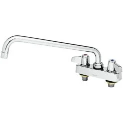T&S Brass And Bronze Works Equip By T&S 5F-4CLX12 Deck Mounted Workboard Faucet With 12 1/8" Swing Nozzle And 4" Centers - ADA Compliant