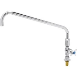 T&S Brass And Bronze Works T&S B-0297 Deck Mounted Single Hole Faucet With 18" Big-Flo Swing Nozzle, Plain End Outlet, And 4-Arm Handle