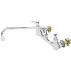 T&S Brass And Bronze Works T&S B-0231-CR-EK Wall Mounted Pantry Faucet With 8" Adjustable Centers, 12" Swing Nozzle, Cerama Cartridges, And Installation Kit