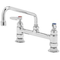T&S Brass And Bronze Works T&S B-0220-060X Deck Mounted Pantry Faucet With 8" Adjustable Centers, 8" Swing Nozzle, And Eterna Cartridges