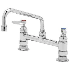 T&S Brass And Bronze Works T&S B-0220-061X Deck Mounted Pantry Faucet With 8" Adjustable Centers, 10" Swing Nozzle, And Eterna Cartridges