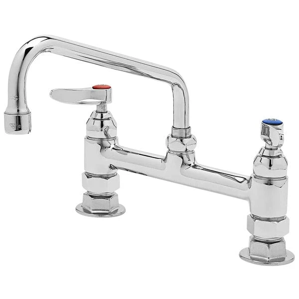 T&S Brass And Bronze Works T&S B-0220-061X Deck Mounted Pantry Faucet With 8" Adjustable Centers, 10" Swing Nozzle, And Eterna Cartridges